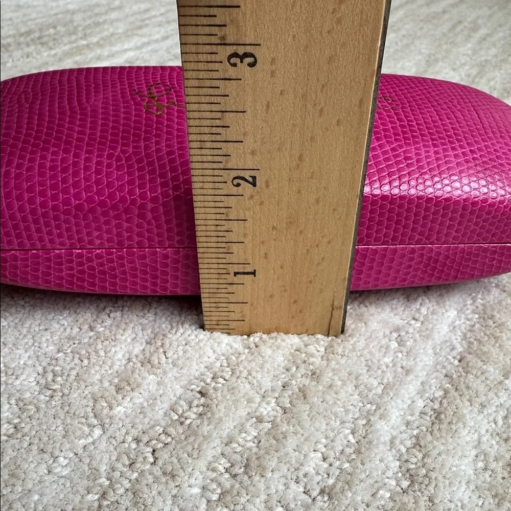 Lilly Pulitzer Hot PINK Fuchsia Clamshell Eyeglass Case Hardcase Snake Reptile